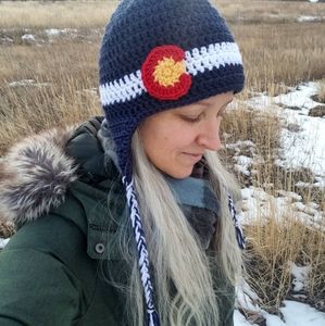 Colorado Flag crocheted hat